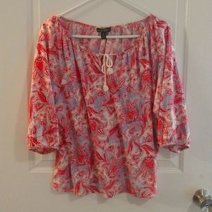 RALPH LAUREN PAISLEY BLOUSE SIZE MEDIUM